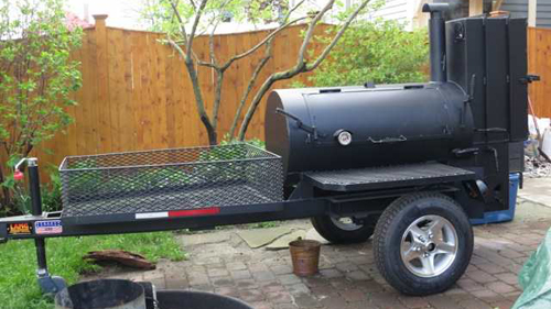Meat smoker for BBQ catering in Providence