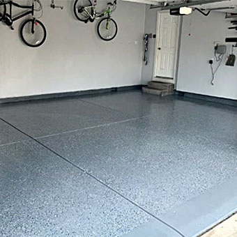 Polyurea garage floor in Warwick RI