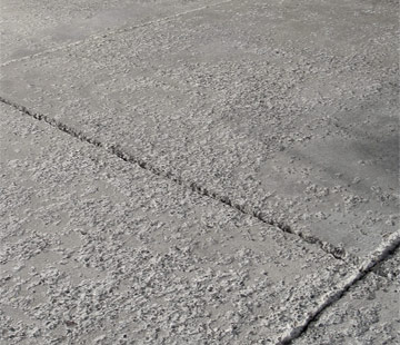 spalling concrete driveway in Warwick, RI